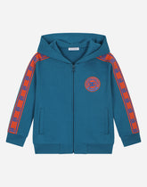 Jersey hoodie with DG logo band - | Dolce & Gabbana