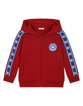 Jersey hoodie with DG logo band - | Dolce & Gabbana