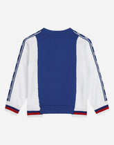 Jersey round-neck sweatshirt with DG logo band - | Dolce & Gabbana