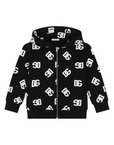Jersey hoodie with DG logo print - | Dolce & Gabbana
