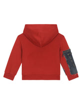 Jersey and denim hoodie - | Dolce & Gabbana