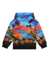 Jersey hoodie with Hawaiian print - | Dolce & Gabbana