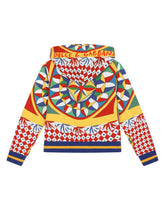 Zip-up hoodie with Carretto print - | Dolce & Gabbana
