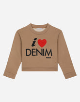 Jersey round-neck sweatshirt with embroidery - | Dolce & Gabbana