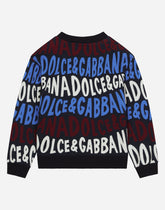 Jersey round-neck sweatshirt with Dolce&Gabbana logo - | Dolce & Gabbana