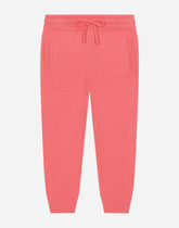 Cashmere jogging pants with DG logo - | Dolce & Gabbana