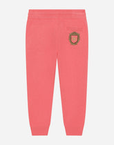 Cashmere jogging pants with DG logo - | Dolce & Gabbana