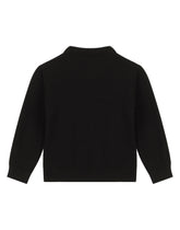 Round-neck pullover with logo embroidery - | Dolce & Gabbana