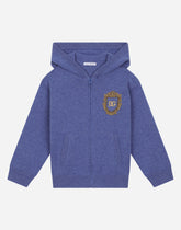 Cashmere hoodie with DG logo patch - | Dolce & Gabbana