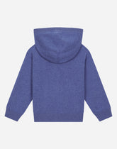 Cashmere hoodie with DG logo patch - | Dolce & Gabbana