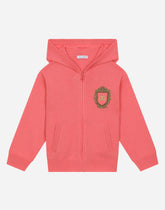 Cashmere hoodie with DG logo patch - | Dolce & Gabbana