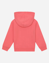 Cashmere hoodie with DG logo patch - | Dolce & Gabbana