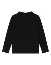Round-neck sweater with DG logo inlay - | Dolce & Gabbana
