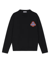 Round-neck sweater with patch embellishment - | Dolce & Gabbana