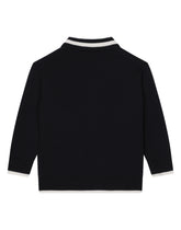 Jacquard knit cardigan with patches and buttons - | Dolce & Gabbana