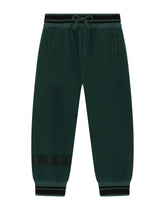 Jersey jogging pants with DG logo - | Dolce & Gabbana