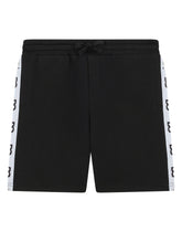 Jersey jogging shorts with DG logo band - | Dolce & Gabbana