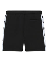 Jersey jogging shorts with DG logo band - | Dolce & Gabbana