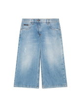 Flared washed blue stretch jeans - | Dolce & Gabbana
