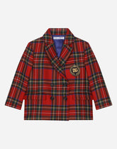 Double-breasted wool tartan jacket - | Dolce & Gabbana