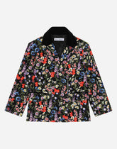 Double-breasted printed velvet jacket - | Dolce & Gabbana