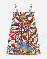 Carretto-print poplin sun dress - | Dolce & Gabbana