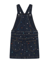 Dungarees with multi-colored fusible rhinestones - | Dolce & Gabbana