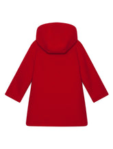 Wool duffle coat with D&G patch embellishment - | Dolce & Gabbana