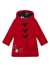 Wool duffle coat with D&G patch embellishment - | Dolce & Gabbana