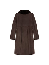 Double-breasted shearling coat with decorative buttons - | Dolce & Gabbana