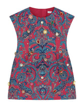 Short lurex jacquard dress with bejeweled embellishment - | Dolce & Gabbana