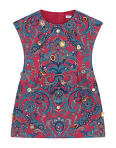 Short lurex jacquard dress with bejeweled embellishment - | Dolce & Gabbana