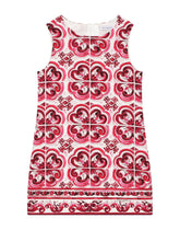 Short majolica-print cady dress - | Dolce & Gabbana