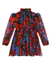 Meadow-print chiffon midi dress - | Dolce & Gabbana