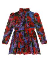 Meadow-print chiffon midi dress - | Dolce & Gabbana