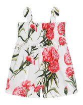 Carnation-print poplin onesie - | Dolce & Gabbana