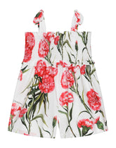 Carnation-print poplin onesie - | Dolce & Gabbana