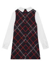 Long-sleeved tartan-print dress - | Dolce & Gabbana
