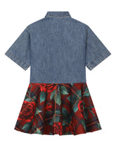 Short-sleeved dress with circle skirt - | Dolce & Gabbana