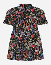 Short-sleeved charmeuse dress - | Dolce & Gabbana