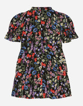 Short-sleeved charmeuse dress - | Dolce & Gabbana