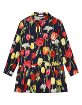 Viyella dress with tulip print - | Dolce & Gabbana