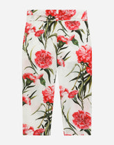 Carnation-print poplin pants - | Dolce & Gabbana