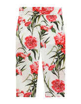 Carnation-print poplin pants - | Dolce & Gabbana