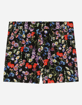 Printed velvet shorts - | Dolce & Gabbana