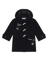 Baize duffel coat with star patch - | Dolce & Gabbana
