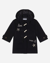 Baize duffel coat with star patch - | Dolce & Gabbana