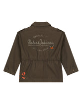 Technical cotton safari jacket with butterfly patch - | Dolce & Gabbana