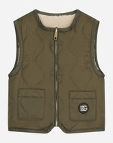 Technical cotton safari jacket with butterfly patch - | Dolce & Gabbana