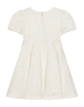 Jacquard midi dress with bejeweled buttons - | Dolce & Gabbana